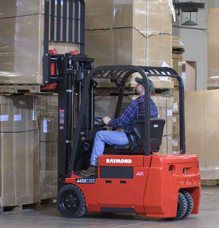 warehouse stand up forklift